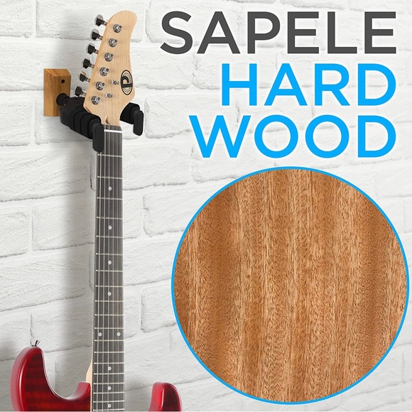 Guitar Wall Hanger Mount Stand with Auto-Lock, Stringed Instrument Hook Holder - Picture 2 of 6